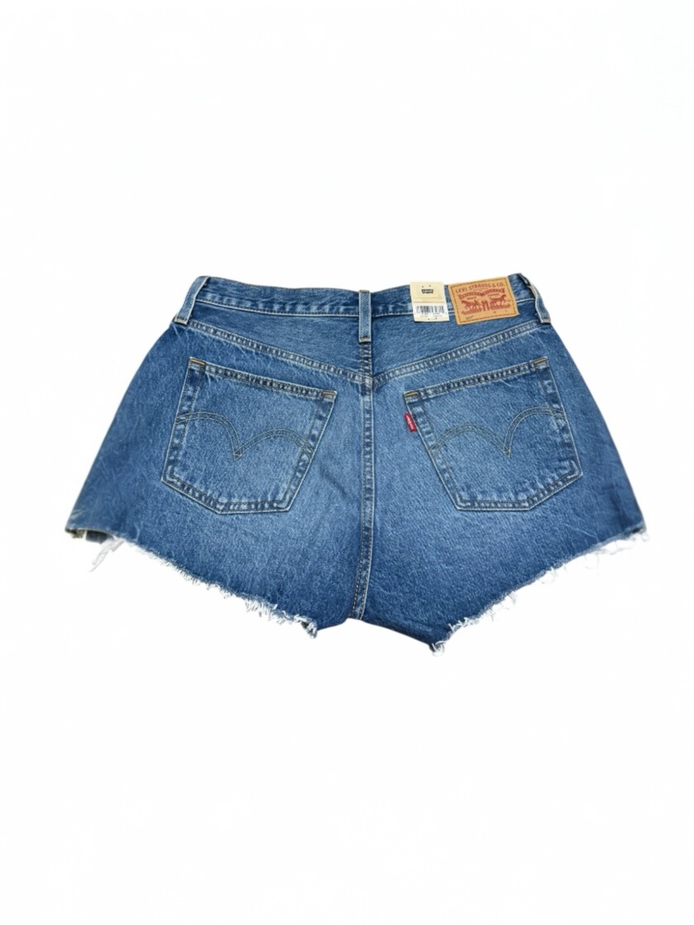 New with tags Levi's 501 high rise distressed denim shorts featuring classic cut - Picture 2 of 7